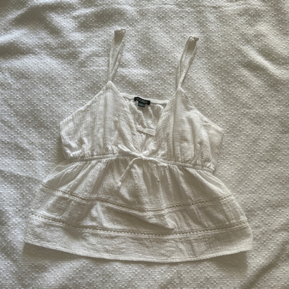 white flowy top